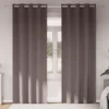 Zavjese za blackout s prstenovima 2 pcs Tamno smeđa