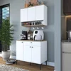 Hanah Home višenamenski ormarić JE272, 90,2 cm, beli / orah