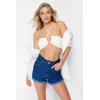 Trendyol Blue Denim Denim 100% Cotton Shorts & Bermuda