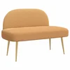 Vidaxl Oblazinjena klop z naslonom Bež 110 x 60 x 76 cm Bouclé