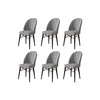 Hanah Home Set stolica Ritim, 44x96x42 cm, 6 komada, Sivo-braon
