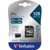 Verbatim 47044 Pro U3 Micro SDXC Memory Card 128GB + microSD to SD Adapter