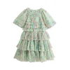 Next Obleka pastelno zelena/pastelno roza