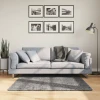 Tepih HUARTE kratkih vlakana mekani i perivi antracit 120x120cm