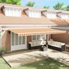 Skrovita tenda Žuta i narančasta 600 × 350 cm Tkanina i čelik