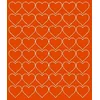 shumee Nalepke za Valentinovo v obliki srca, 3 cm, 48 kosov, oranžne mat.