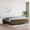 vidaXL Box spring postelja z vzmetnico temno rjav 200x200 cm blago