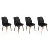 Hanah Home Alfa 467 V4 (4 kom) Stolica, Crna