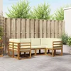 Set vanjskih sofa 6 kom. Prirodna i krem