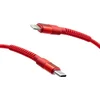 mobilNET pleteni kabel Type-C na Lightning 20W 1 m 3A, rdeč