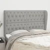 Vidaxl vidaXL Vzglavje s krilci svetlo sivo 163x23x118/128 cm blago