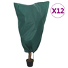 vidaXL Prevleka za rastline iz flisa z vrvico 12 kosi 70 g/m2 0,8x1 m