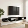 TV ormar za montažu na zid Zidna montaža Crni hrast