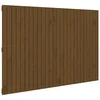 Vidaxl Stensko posteljno vzglavje medeno rjavo 166x3x110 cm borovina