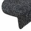 Prostirke za stepenice, samoljepljive, 15 kom, 56x17x3 cm, crne, poluokrugle