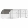Kavez za piliće 3 pcs Srebrno 600 x 200 x 200 cm Čelik i PE