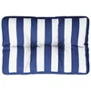 Vidaxl Blazina za palete modro bele črte 50x40x12 cm blago