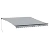 Tenda na ručno uvlačenje s LED antracit i bijela 400x350 cm