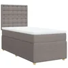 Vidaxl Box spring postelja z vzmetnico taupe 100x200 cm blago