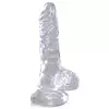 Realistični dildo King Cock z modi 4, prozoren
