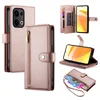 GS Ovitek za Oppo Reno 13 Pro 5G z zadrgo, denarnica, roza