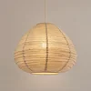 Lindby viseča svetilka Autumn, siva, O 40 cm, lan, kapljica - Dnevna soba/jedilnica - Skandinavski - siva-rjava - Tkanine/tekstil