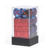 Kockice Chessex - Gemini - Polyhedral - Black Starlight & Red - Dice Block 16mm (12)