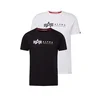 ALPHA INDUSTRIES Majica, črna, bela
