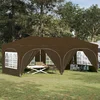 vidaXL Zložljivi šotor za zabave Taupe 575 x 288 x 245 cm