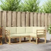 Set vanjskih sofa s jastukom 4 pcs Bijela i krem