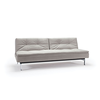 Kavč DUBLEXO SOFA BED s kromiranimi nogicami-Svetlo siva