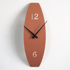 WALLXPERT APS137MWR Dekorativni metalni zidni sat, Bordo