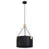 EGLO viseća lampa POTOSI E27 crni papir drvo O40 cm 39944