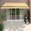 Tenda na uvlačenje žuto-bijela 3,5 x 2,5 m tkanina i aluminij