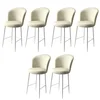 Hanah Home Set barskih stolica Fora, 6 komada, Krem-beli