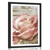 Plakat s paspartujem elegantna vintage vrtnica - 40x60 silver