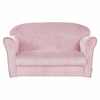 Svetlo rožnata žametna otroška sedežna garnitura 78 cm Lil Sofa – Roba