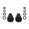 Taboom Nipple Enlargers with 8 Rings Black