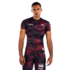 Venum Kompresiona majica Rashguard UFC Zenith Authentic Fight Week, Kratki Rukav, Crveno-crni