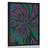 Plakat abstrakcija s prevladujočo zeleno barvo - 60x90 silver