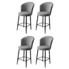 HANAH HOME Set 4 barske stolice Alte Grey Black
