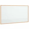 Vidaxl Magnetna bela tabla z okvirjem iz masivnega borovega lesa 100 x 55 cm