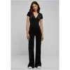Womens velvet jumpsuit in black color