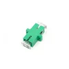 FO coupler, duplex, SC (APC) to SC (APC) SM, OS2, green ceramic sleeve, polymer housing, transparent caps
