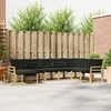 Set vanjskih sofa s jastukom 8 pcs Bijela i crna