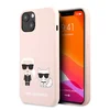 Maska Karl Lagerfeld Silicone Case Karl&Choupette za iPhone 13 Light, Roze