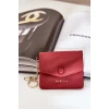 marka niezdefiniowana Card Holder With Gold Keychain Eco Leather Burgundy Iritinme