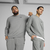 Mens Puma Essentials Small No. 1 Logo Crew, Gray, Size S, Men