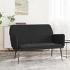 Klupa crna 108 x 35 x 41 cm baršunasta