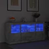 Komoda s LED svjetlima siva boja betona 142,5x37x67 cm